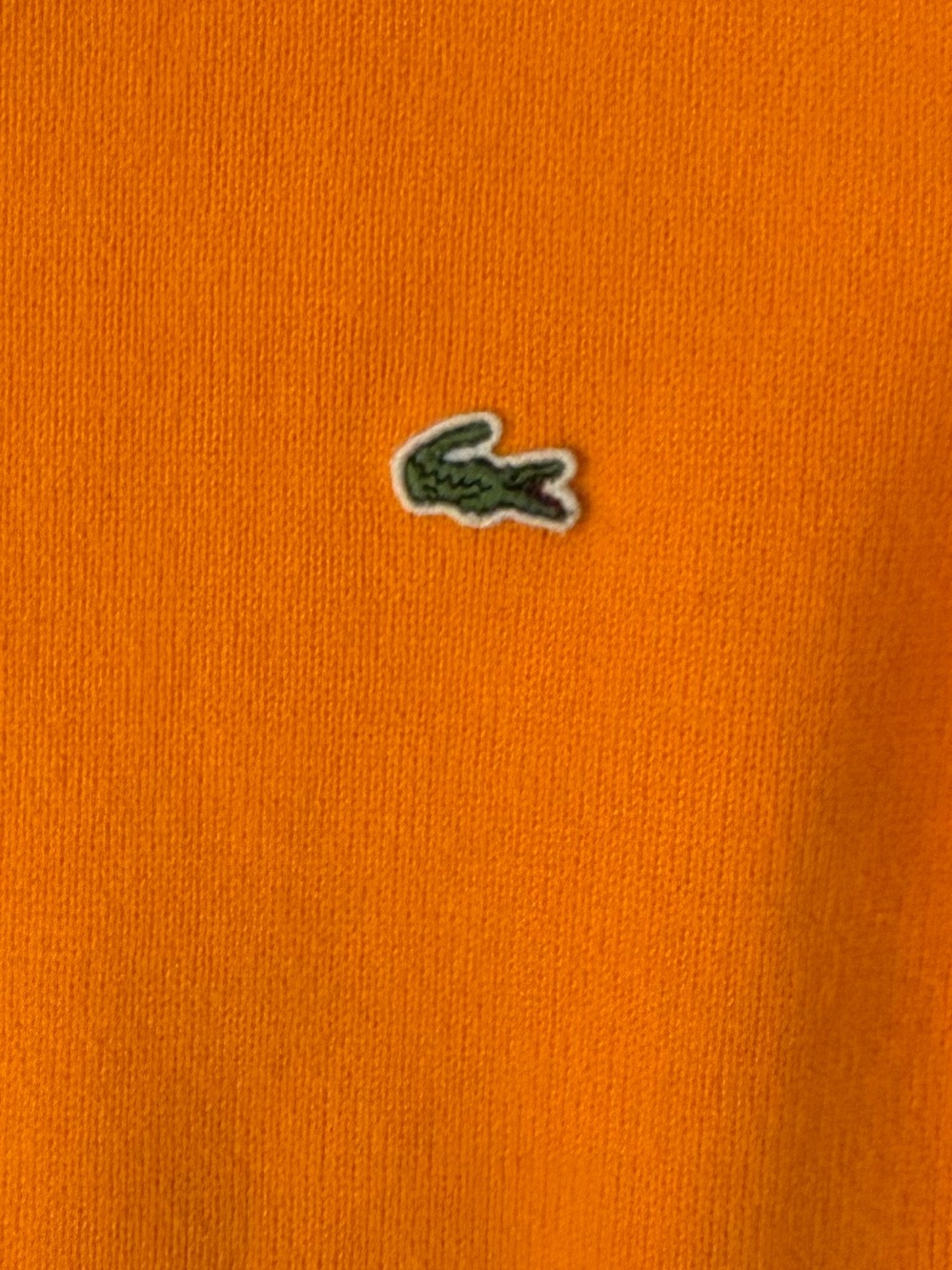 Vintage Collector Lacoste Made in France Orange Crewneck Knit Sweater XS-S FR 36 - Picture 12 of 17